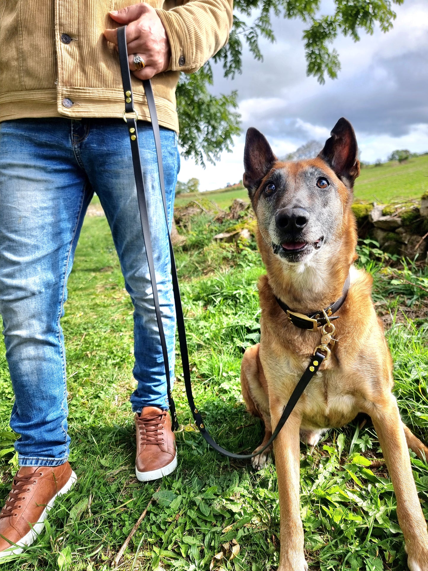 Laisse multi-position en BioThane®, personnalisable.